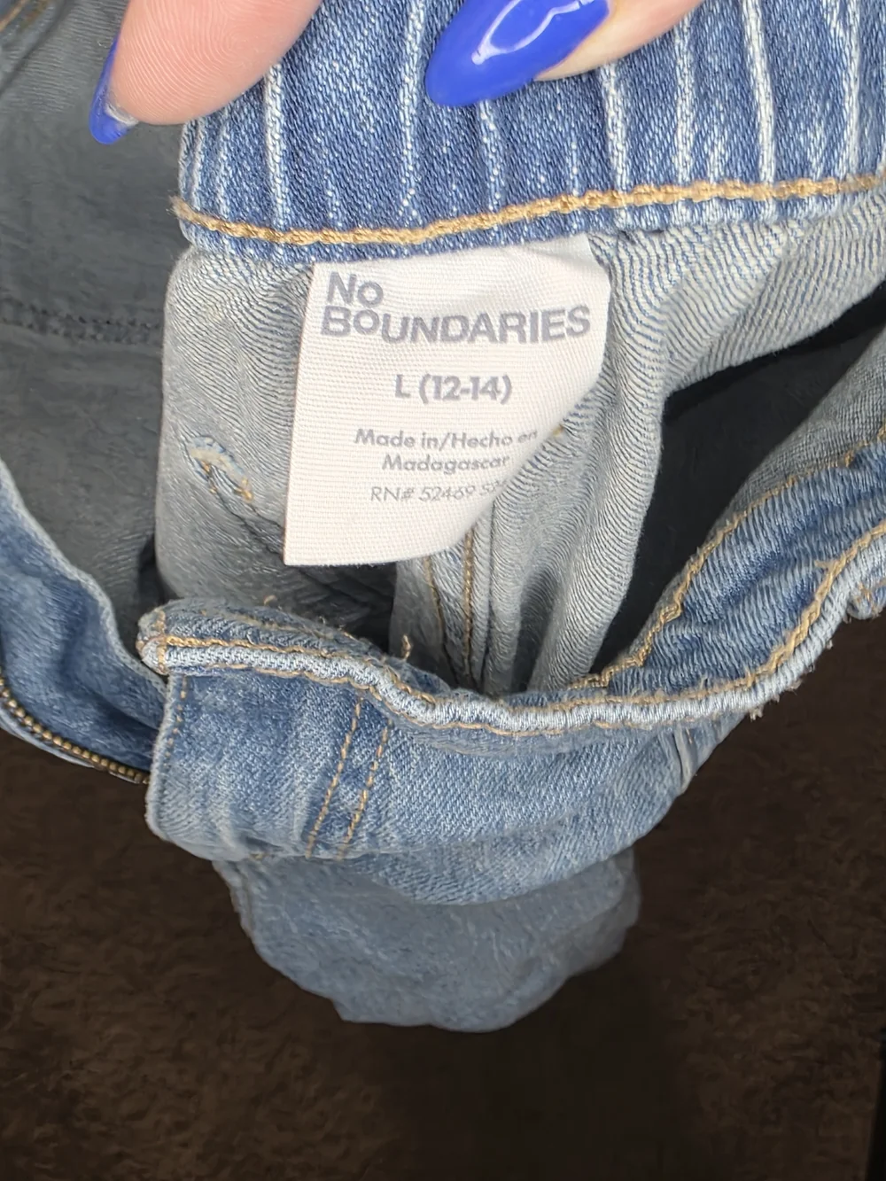 No Boundaries Light Blue Bootcut Cargo Jeans - Picture 2 of 2